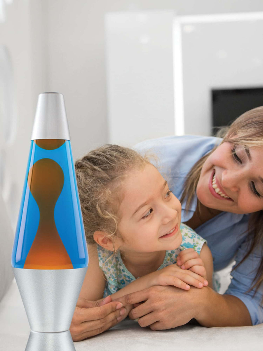 14.5" LAVA LAMP - ORANGE/BLUE/SILVER